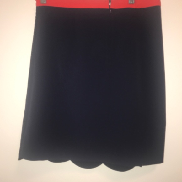 Stitch Fix Pixley Stacey Navy Scallop Skirt- M - Picture 7 of 8